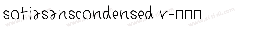 sofiasanscondensed r字体转换